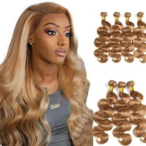 4 bundles of Cambodian Body Wave brown Hair  T783