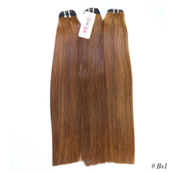3 Bundles of Brown Super Double Drawn Peruvian Bone Straight Human Hair V119 - Image 2