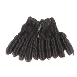 3 Bundles of Baby Curly Human Hair Double Drawn Hair Brazilian Virgin Hair CD234